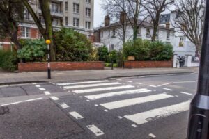 Zebra road crossing